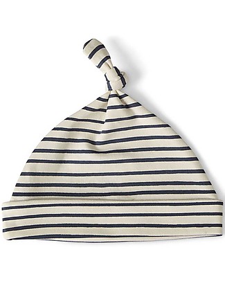 Pehr Cappellino con Strisce - Blu Scuro - 100% Morbidissimo Cotone Biologico GOTS Cappelli_