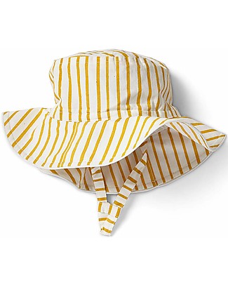 Pehr Cappellino da Pescatore con Strisce - Oro - 100% Cotone Biologico GOTS Cappelli Estivi