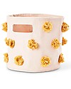 Pehr Cesto Portaoggetti - Pom Pom Oro - 20,3cm x 17,8cm - 100% Cotone Naturale Contenitori Portaoggetti