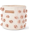 Pehr Cesto Portaoggetti - Pom Pom Rosa - 25,5cm x 22,9cm - 100% Cotone Naturale Contenitori Portaoggetti