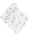 Pehr Copertina in Mussola 100% Cotone Bio GOTS - Elefanti - 120x120cm Swaddle di Mussola