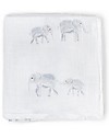 Pehr Copertina in Mussola 100% Cotone Bio GOTS - Elefanti - 120x120cm Swaddle di Mussola