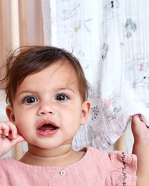 Pehr Copertina in Mussola 100% Cotone Bio GOTS - Foresta Magica - 120x120cm Swaddle di Mussola