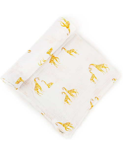 Pehr Copertina in Mussola 100% Cotone Bio GOTS - Giraffe - 120x120cm Swaddle di Mussola