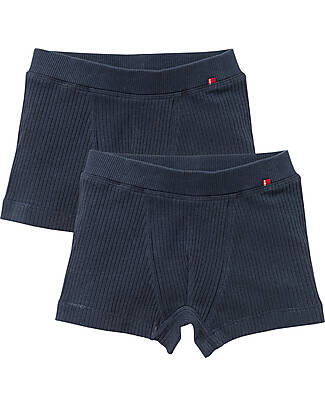 People Wear Organic 2 Boxer Bimbo - Mix Blu Grizzly - Cotone Bio GOTS Slip