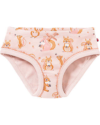 People Wear Organic 2 Slip Bimba - Rosa Scoiattolo - Cotone Bio GOTS Slip