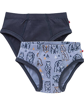 People Wear Organic 2 Slip Bimbo - Blu Mix Grizzly - Cotone Bio GOTS Slip