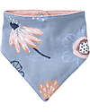 People Wear Organic Bavaglino Fiori - Indaco - Cotone GOTS Bavagli a Bandana