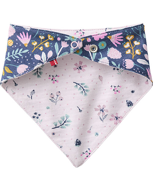 People Wear Organic Bavaglino Triangolare Reversibile - Fiori d'Autunno - 100% Cotone Biologico - GOTS Sciarpe