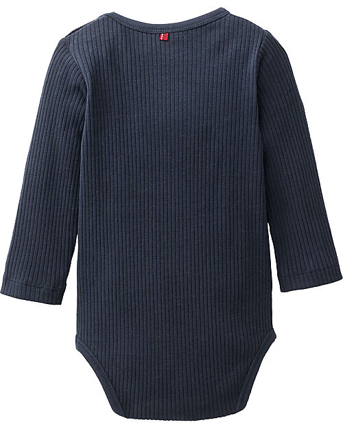 People Wear Organic Body Manica Lunga - Blu Scuro - Cotone Bio  - Certificazione GOTS Body Manica Lunga