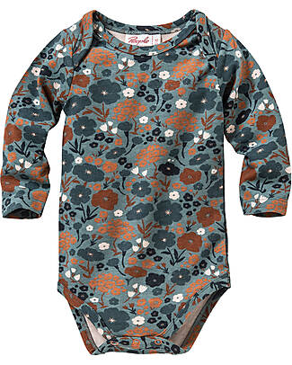 People Wear Organic Body Manica Lunga - Eucalipto Prato Autunnale - Cotone Bio GOTS Body Manica Lunga