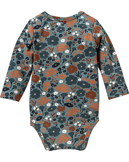 People Wear Organic Body Manica Lunga - Eucalipto Prato Autunnale - Cotone Bio GOTS Body Manica Lunga