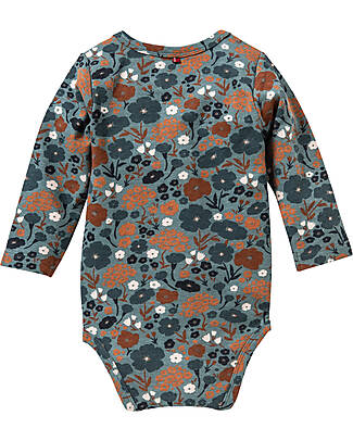 People Wear Organic Body Manica Lunga - Eucalipto Prato Autunnale - Cotone Bio GOTS Body Manica Lunga