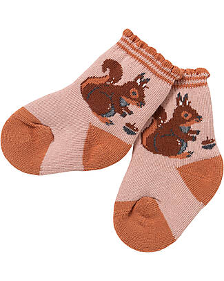People Wear Organic Calzini in Spugna - Rosa Scoiattolo - Cotone Bio GOTS Calzini