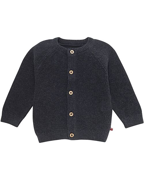 People Wear Organic Cardigan - Antracite - 100% Cotone - Certificazione GOTS Giacche