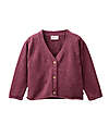 People Wear Organic Cardigan con Bottoni - Vinaccia - Cotone GOTS Giacche