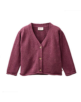 People Wear Organic Cardigan con Bottoni - Vinaccia - Cotone GOTS Giacche
