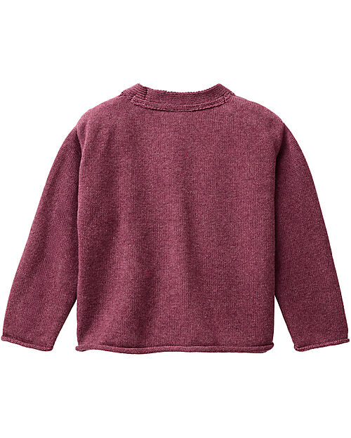 People Wear Organic Cardigan con Bottoni - Vinaccia - Cotone GOTS Giacche