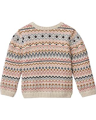 People Wear Organic Cardigan in Maglia Disegni - Panna - Cotone GOTS Cardigan