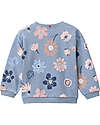 People Wear Organic Felpa a Fiori - Indaco - Cotone GOTS Maglioni