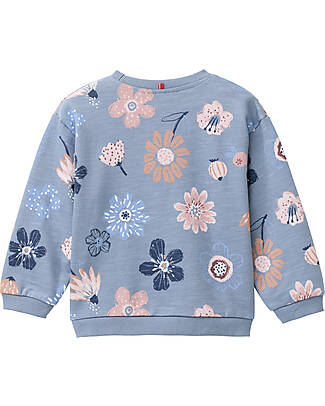 People Wear Organic Felpa a Fiori - Indaco - Cotone GOTS Maglioni