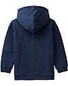 People Wear Organic Felpa con Cappuccio Drago - Blu - Cotone GOTS Felpe