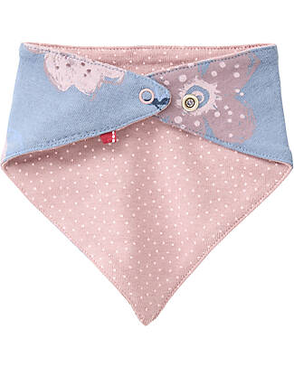 People Wear Organic Foulard a Triangolo Fiori - Indaco - Cotone GOTS Sciarpe