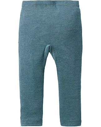 People Wear Organic Leggings - Petrolio - Lana Biologica e Seta - Certificazione GOTS Leggings