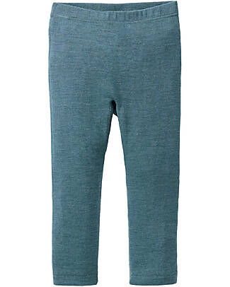 People Wear Organic Leggings - Petrolio - Lana Biologica e Seta - Certificazione GOTS Leggings