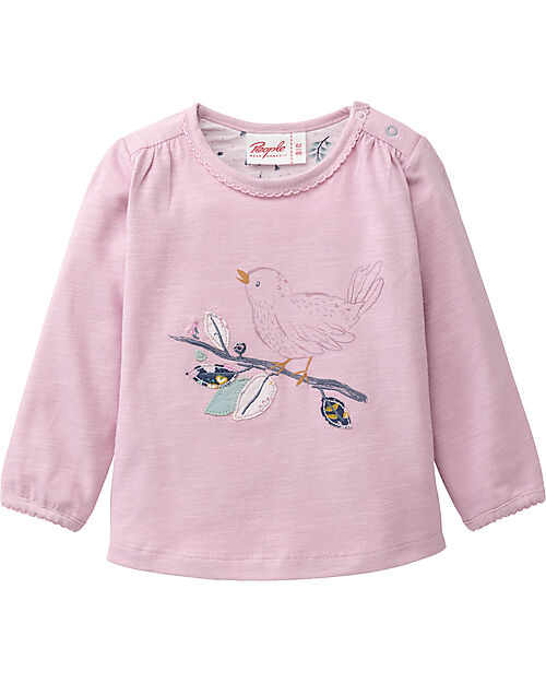 People Wear Organic Maglia a Maniche Lunghe - Malva - in Cotone Organico - Certificato GOTS Maglie Manica Lunga