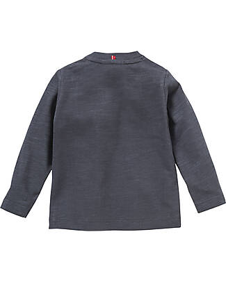People Wear Organic Maglia Manica Lunga - Blu Notte Monster Family - Cotone Bio GOTS Maglie Manica Lunga