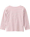 People Wear Organic Maglia Maniche Lunghe Happy Vibes - Righe Rosa e Bianco - Cotone GOTS Camicie_