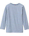 People Wear Organic Maglia Maniche Lunghe Let's Go Wild - Righe Blu e Bianco - Cotone GOTS Camicie_