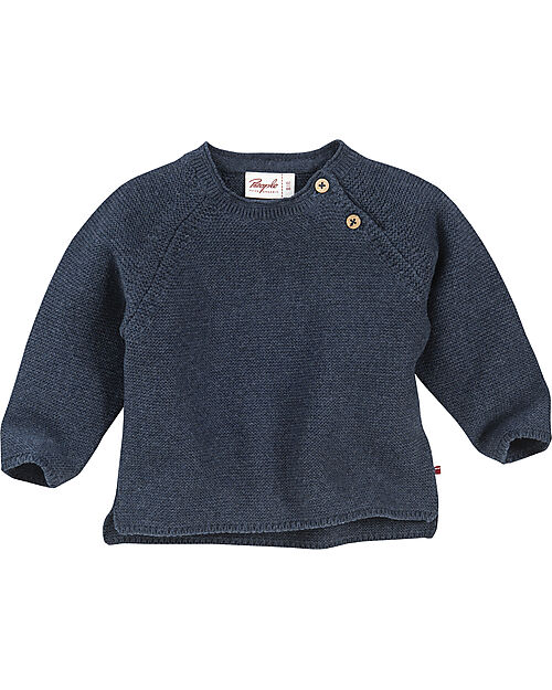 People Wear Organic Maglione - Blu Scuro - Maglia di Cotone Bio GOTS Maglioni