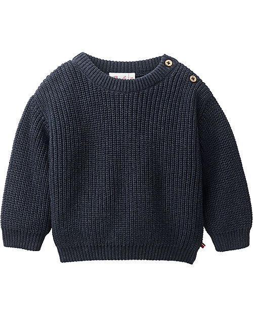 People Wear Organic Maglione Lavorato a Maglia - Blu scuro - 100% Cotone  Maglioni