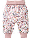People Wear Organic Pantalone a Fiori Vita Reversibile - Rosa - Cotone GOTS Pantaloni Lunghi