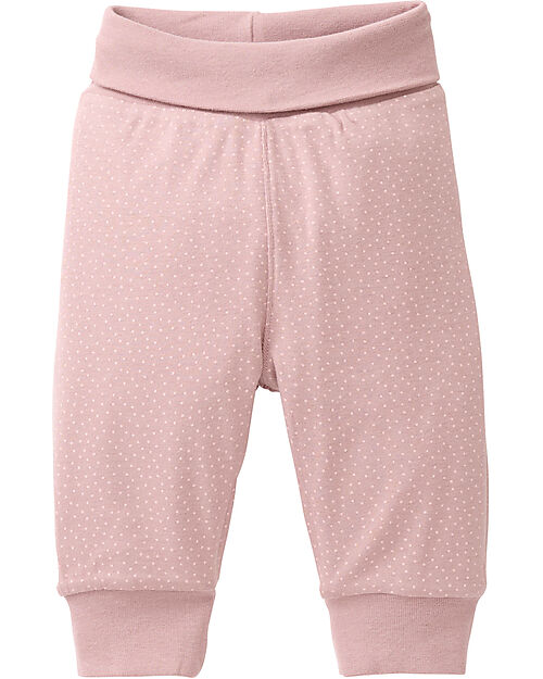 People Wear Organic Pantalone a Fiori Vita Reversibile - Rosa - Cotone GOTS Pantaloni Lunghi