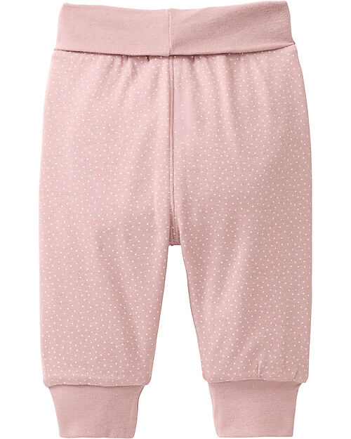 People Wear Organic Pantalone a Fiori Vita Reversibile - Rosa - Cotone GOTS Pantaloni Lunghi