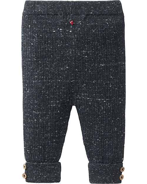 People Wear Organic Pantaloni in maglia a Coste - Nero - Certificazione GOTS Pantaloni Lunghi