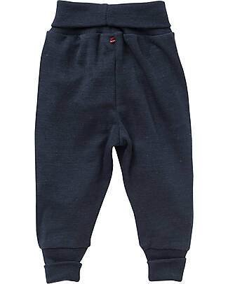 People Wear Organic Pantaloni Lunghi - Blu Scuro - Lana e Seta Bio GOTS Pantaloni Lunghi