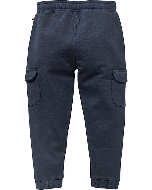 People Wear Organic Pantaloni Tuta - Blu Notte - Felpa di Cotone Bio GOTS Pantaloni Lunghi