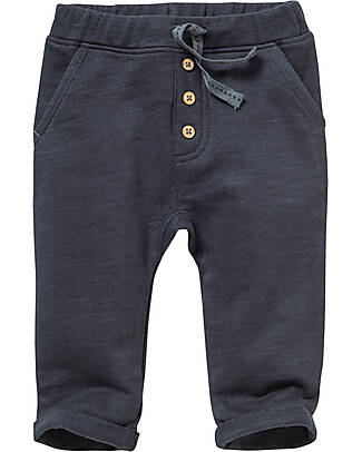 People Wear Organic Pantaloni Tuta - Blu Notte - Felpa di Cotone Bio GOTS Pantaloni Lunghi