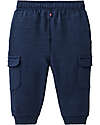 People Wear Organic Pantaloni Tuta Cargo - Blu - Cotone GOTS Pantaloni Lunghi
