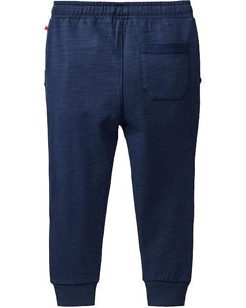 People Wear Organic Pantaloni Tuta Tasche Frontali - Blu - Cotone GOTS Pantaloni Lunghi