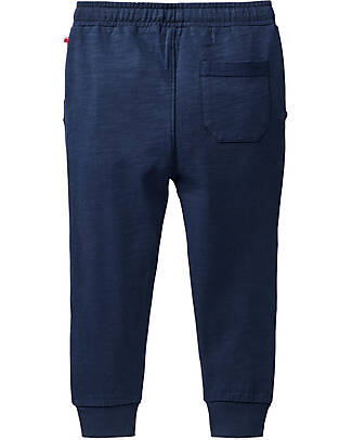 People Wear Organic Pantaloni Tuta Tasche Frontali - Blu - Cotone GOTS Pantaloni Lunghi