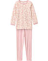 People Wear Organic Pigiama Lungo a Fiori - Rosa - Cotone GOTS Pigiami