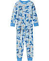People Wear Organic Pigiama Lungo Draghi - Azzurro - Cotone GOTS Pigiami