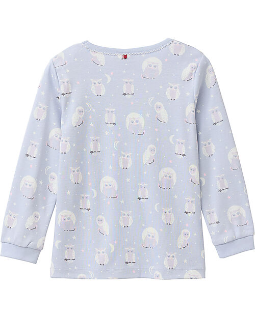 People Wear Organic Pigiama Lungo Gufi - Indaco - Cotone GOTS Pigiami
