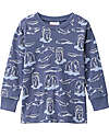 People Wear Organic Pigiama Lungo Orsi - Blu - Cotone GOTS Pigiami