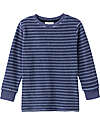 People Wear Organic Pigiama Lungo Righe - Blu - Certificazione GOTS Pigiami